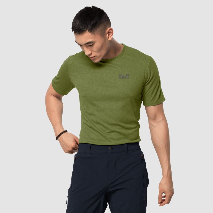 Jack Wolfskin Mens Sky Range T-shirt Green 432580MRC